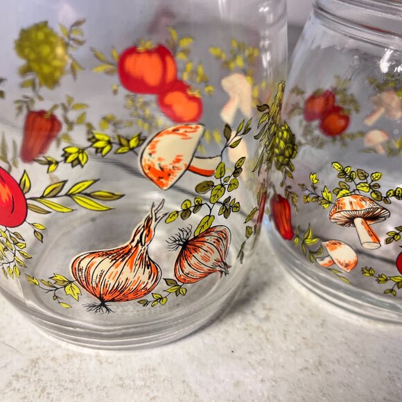 Set of 3 Vintage Wire Bail Glass Canister Jars - Picture 7 of 9